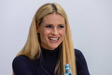 Frankfurt Am Main, Almanya - 11 Ekim 2018: Michelle Hunziker 70, Frankfurt Kitap Fuarı / Buchmesse Frankfurt