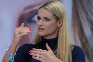 Frankfurt Am Main, Almanya - 11 Ekim 2018: Michelle Hunziker 70, Frankfurt Kitap Fuarı / Buchmesse Frankfurt