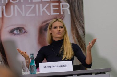 Frankfurt Am Main, Almanya - 11 Ekim 2018: Michelle Hunziker 70, Frankfurt Kitap Fuarı / Buchmesse Frankfurt