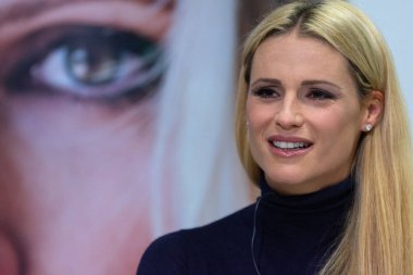 Frankfurt Am Main, Almanya - 11 Ekim 2018: Michelle Hunziker 70, Frankfurt Kitap Fuarı / Buchmesse Frankfurt