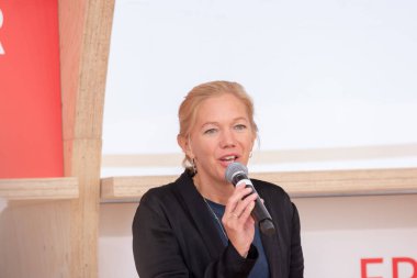FRANKFURT AM MAIN, Germany - October 11 2018: Maja Lunde at 70th Frankfurt Book Fair / Buchmesse Frankfurt