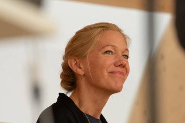 FRANKFURT AM MAIN, Germany - October 11 2018: Maja Lunde at 70th Frankfurt Book Fair / Buchmesse Frankfurt