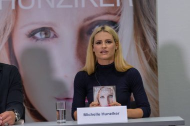 Frankfurt Am Main, Almanya - 11 Ekim 2018: Michelle Hunziker 70, Frankfurt Kitap Fuarı / Buchmesse Frankfurt