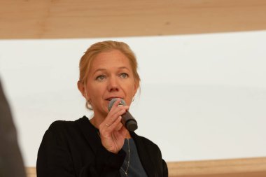 FRANKFURT AM MAIN, Germany - October 11 2018: Maja Lunde at 70th Frankfurt Book Fair / Buchmesse Frankfurt