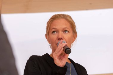 FRANKFURT AM MAIN, Germany - October 11 2018: Maja Lunde at 70th Frankfurt Book Fair / Buchmesse Frankfurt