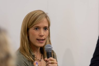 Frankfurt Am Main, Almanya - 11 Ekim 2018: Hannah Duebgen 70, Frankfurt Kitap Fuarı / Buchmesse Frankfurt