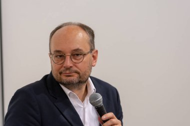 FRANKFURT AM MAIN, Germany - October 11 2018: Nils Minkmar at 70th Frankfurt Book Fair / Buchmesse Frankfurt