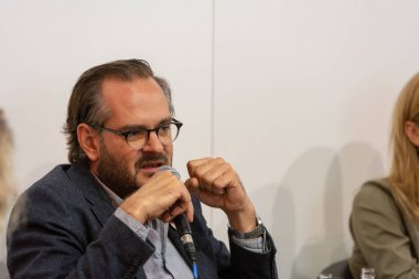 Frankfurt Am Main, Almanya - 11 Ekim 2018: Jonas Loescher 70, Frankfurt Kitap Fuarı / Buchmesse Frankfurt