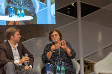 Frankfurt Am Main, Almanya - 11 Ekim 2018: Naira Gelaschwili 70, Frankfurt Kitap Fuarı / Buchmesse Frankfurt