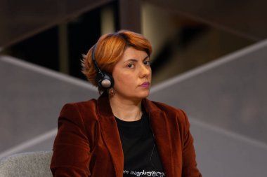 Frankfurt Am Main, Almanya - 11 Ekim 2018: Eka Kevanishvili 70, Frankfurt Kitap Fuarı / Buchmesse Frankfurt