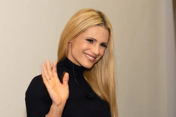 Frankfurt Main Germania Ottobre 2018 Michelle Hunziker Alla 70Esima Fiera — Foto Stock