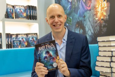 Frankfurt Am Main, Almanya - 11 Ekim 2018: John Ağustos ayında 70 Frankfurt Kitap Fuarı / Buchmesse Frankfurt