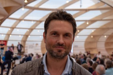 Frankfurt Am Main, Almanya - 11 Ekim 2018: Simon Verhoeven 70, Frankfurt Kitap Fuarı / Buchmesse Frankfurt