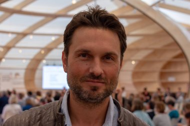 Frankfurt Am Main, Almanya - 11 Ekim 2018: Simon Verhoeven 70, Frankfurt Kitap Fuarı / Buchmesse Frankfurt