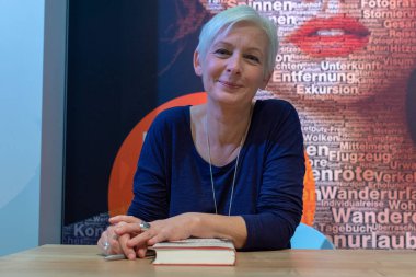 FRANKFURT AM MAIN, Germany - October 12 2018: Doerte Hansen at 70th Frankfurt Book Fair / Buchmesse Frankfurt