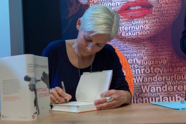 FRANKFURT AM MAIN, Germany - October 12 2018: Doerte Hansen at 70th Frankfurt Book Fair / Buchmesse Frankfurt
