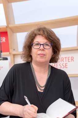 Frankfurt Am Main, Almanya - 12 Ekim 2018: Meg Wolitzer 70, Frankfurt Kitap Fuarı / Buchmesse Frankfurt