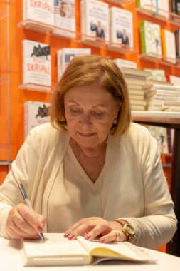 FRANKFURT AM MAIN, Germany - October 13 2018: Heide Keller at 70th Frankfurt Book Fair / Buchmesse Frankfurt