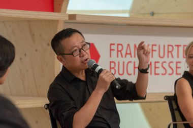 Frankfurt Am Main, Almanya - 13 Ekim 2018: Cixin Liu 70, Frankfurt Kitap Fuarı / Buchmesse Frankfurt