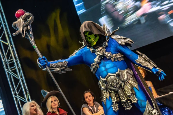 Stuttgart Deutschland 2018 Cosplay Contest Skelett Von Man Von Thomas — Stockfoto