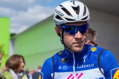 Eschborn, Almanya - 1 Mayıs 2018: Laurens De artı (hızlı-adım kat), Frankfurt Eschborn bisiklet yarışı