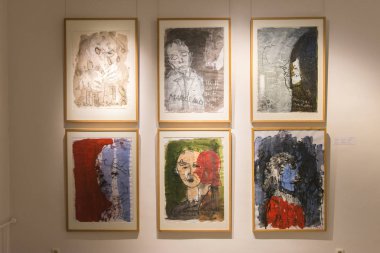 Bad Soden, Almanya. 27 Ekim, 2017. Armin Mueller-Stahl, Alman aktör, ressam ve Stadtgalerie Bad Soden onun sanat sergisi için basın toplantısında. Sergi 28 Ekim-26 Kasım 2017