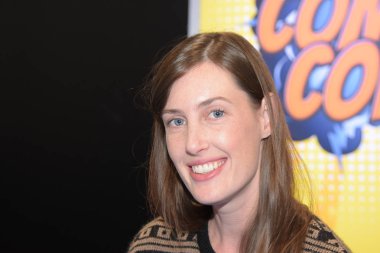 Dortmund, Almanya - 9th Aralık 2017: Bize oyuncu Sarah Hagan (* 1984, Amanda Buffy The Vampire Slayer) Alman Comic Con Dortmund adlı. 30'dan fazla ünlüler katıldı.