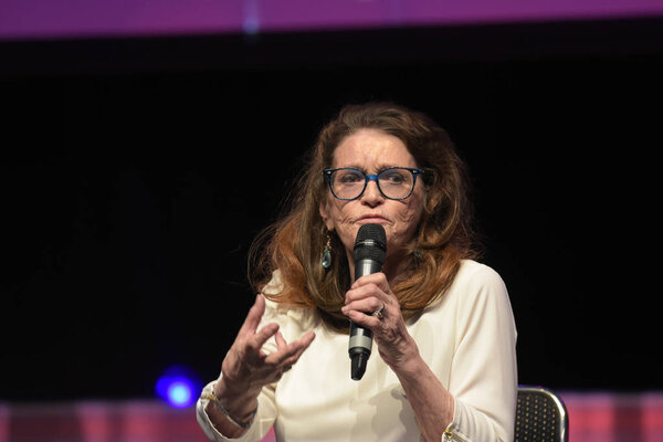 Bonn, Germany. 20th Oct 2017. Margot Kidder (* 1948), canadian actress, talking about her experiences during a panel at Fear Con, a horror fan convention taking place in the Maritim Hotel Bonn between October 20-22nd, 2017.