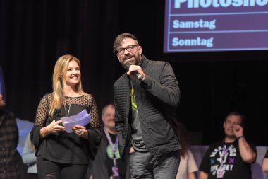 Bonn, Almanya. 20 Ekim 2017. Keith Allan (* 1969), bizi Fearcon, Maritim Hotel Bonn 20-22nd Ekim 2017 arasında yer alan bir korku fan kongre açılış töreni aşamada giren erkek oyuncu - Z ulus -.