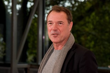 Frankfurt, Almanya. 10 Ekim, 2017. Sebastian Kochi (* 31 Mayıs 1962), Alman aktör, Frankfurt Bookfair için kırmızı halı üzerinde gelen / Buchmesse Frankfurt Frankfurt/Main oteli Salı, 10 Ekim 2017 Açılış töreni 2017