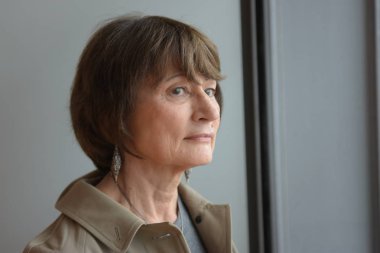 Frankfurt, Almanya. 11 Ekim, 2017. Catherine Millet, Fransız yazar, sanat eleştirmeni, küratör, kurucusu ve editörü Frankfurt Bookfair adlı dergi sanat basın / Buchmesse Frankfurt 2017