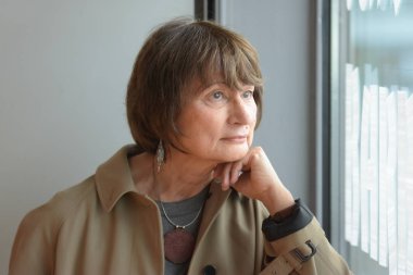 Frankfurt, Almanya. 11 Ekim, 2017. Catherine Millet, Fransız yazar, sanat eleştirmeni, küratör, kurucusu ve editörü Frankfurt Bookfair adlı dergi sanat basın / Buchmesse Frankfurt 2017