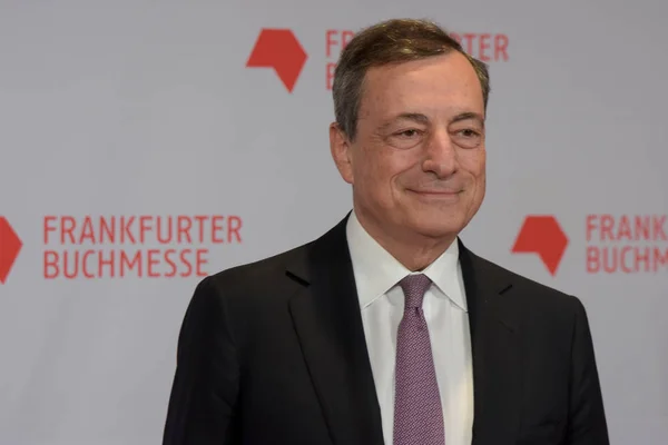 Frankfurt Alemania Octubre 2017 Mario Draghi 1947 Presidente Del Banco — Foto de Stock