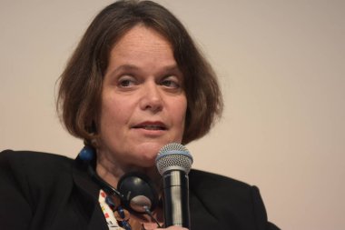 Frankfurt, Almanya. 12 Ekim, 2017. Zsofia yasağı, Frankfurt Bookfair, Macar yazar / Buchmesse Frankfurt 2017