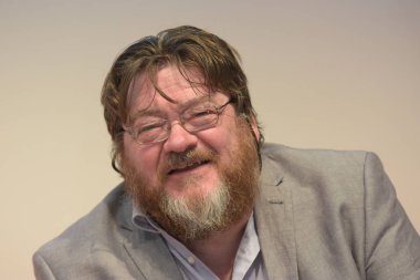 Frankfurt, Almanya. 12 Ekim, 2017. John Burnside (* 1955), Frankfurt Bookfair, İskoç yazar / Buchmesse Frankfurt 2017