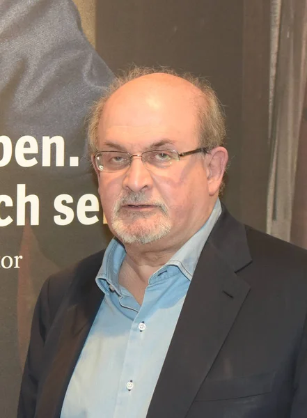 Frankfurt Main 2017 Salman Rushdie 1947 Britisch Indischer Schriftsteller Buchmesse — Stockfoto