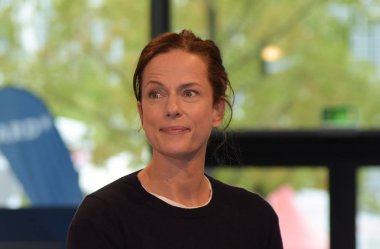 Frankfurt, Germany. 13th Oct, 2017. Claudia Michelsen (* 1969), german actress, Frankfurt Bookfair / Buchmesse Frankfurt 2017