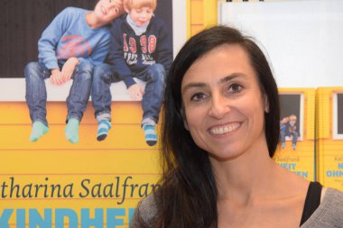 Frankfurt, Germany. 13th Oct, 2017. Katharina Saalfrank (* 1971), best known as 'Die Super Nanny', Frankfurt Bookfair / Buchmesse Frankfurt 2017