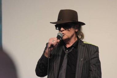 Frankfurt, Germany. 13th Oct, 2017. Udo Lindenberg performing a live concert at the Frankfurt Bookfair / Buchmesse Frankfurt 2017 to advertise his picture book 'Staerker als die Zeit' with images by Tine Acke clipart