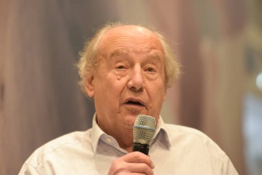 Frankfurt, Almanya. 14 Ekim, 2017. Jean-Claude Mezieres (* 1938), Fransız çizgi roman sanatçısı - Valerian ve Veronique / Valerian ve Laureline çizgi roman - Frankfurt Bookfair / Buchmesse Frankfurt 2017