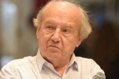 Frankfurt, Almanya. 14 Ekim, 2017. Jean-Claude Mezieres (* 1938), Fransız çizgi roman sanatçısı - Valerian ve Veronique / Valerian ve Laureline çizgi roman - Frankfurt Bookfair / Buchmesse Frankfurt 2017