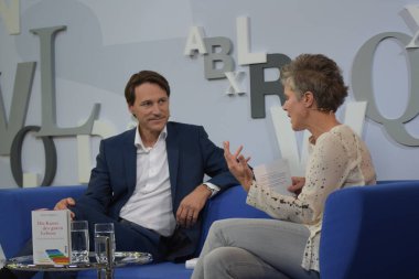 Frankfurt, Germany. 14th Oct, 2017. Rolf Dobelli, swiss writer, Frankfurt Bookfair / Buchmesse Frankfurt 2017