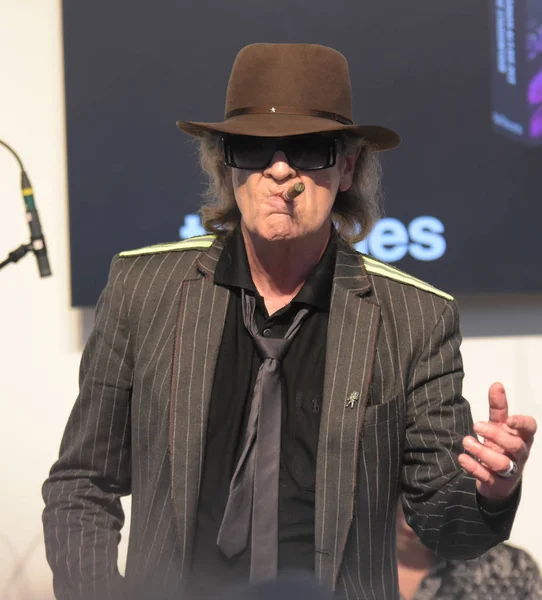 Frankfurt Alemania Octubre 2017 Udo Lindenberg Realiza Concierto Directo Feria — Foto de Stock