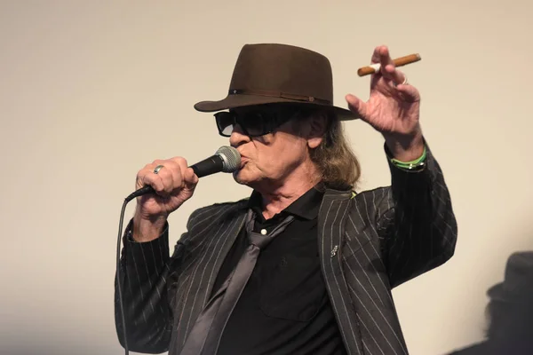 Frankfurt Alemanha Outubro 2017 Udo Lindenberg Realizando Concerto Vivo Frankfurt — Fotografia de Stock