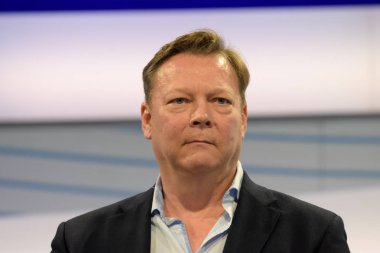 Frankfurt, Almanya. 15 Ekim, 2017. David Ungureit (* 1964), Alman senarist - Maennerhort - röportaj hakkında film, Frankfurt Bookfair ' Das Wasser des Lebens' / Buchmesse Frankfurt 2017