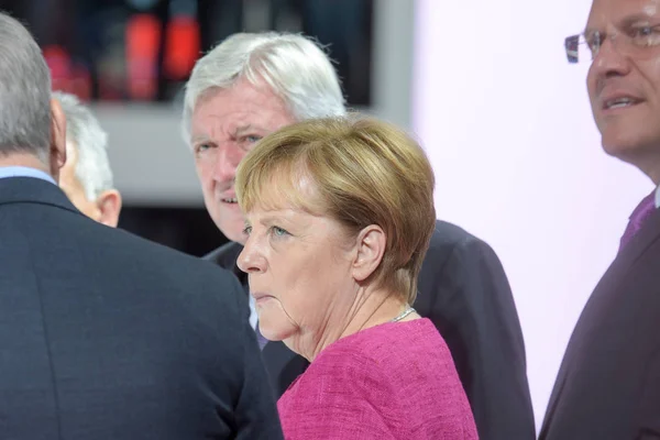 Frankfurt Nad Menem Niemcy Września 2017 Angela Merkel Wycieczce Iaa — Zdjęcie stockowe
