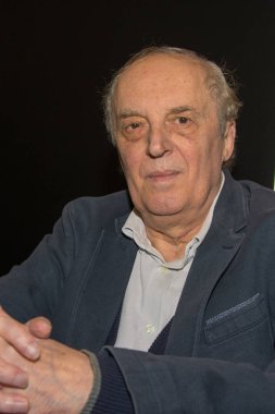 Dortmund, Almanya - 8 Nisan: Yönetmen Dario Argento (Suspiria, olayları, uykusuz, Opera), hafta sonu cehennem, bir iki gün (Nisan 7-8 2018) korku temalı fan kongre.