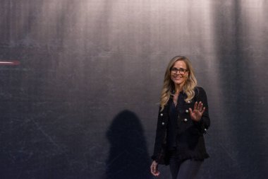 Dortmund, Almanya - 8 Nisan: Oyuncu Julie Benz (Dexter, testere, Buffy, melek, Rambo, Punisher), hafta sonu cehennem, bir iki gün (Nisan 7-8 2018) korku temalı fan kongre.