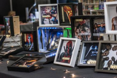 Dortmund, Almanya - 8 Nisan: Hafta sonu cehennem, bir iki gün (Nisan 7-8 2018) korku temalı fan kongre gösterimler.