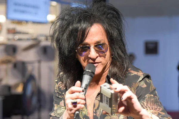 Frankfurt Alemania Abril 2017 Guitarrista Steve Stevens Musikmesse Frankfurt Alemania — Foto de Stock